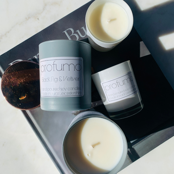 BLACK FIG & VETIVER SCENTED SOY WAX CANDLE