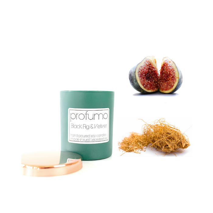 BLACK FIG & VETIVER SCENTED SOY WAX CANDLE