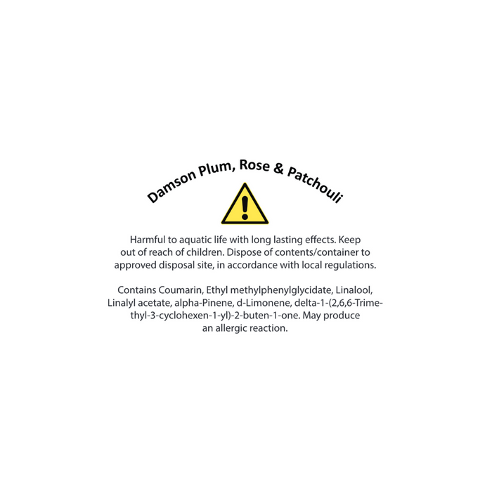 DAMSON PLUM, ROSE & PATCHOULI SCENTED SOY WAX CANDLE
