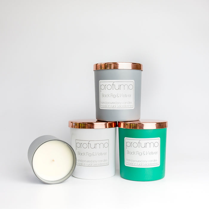 BLACK FIG & VETIVER SCENTED SOY WAX CANDLE